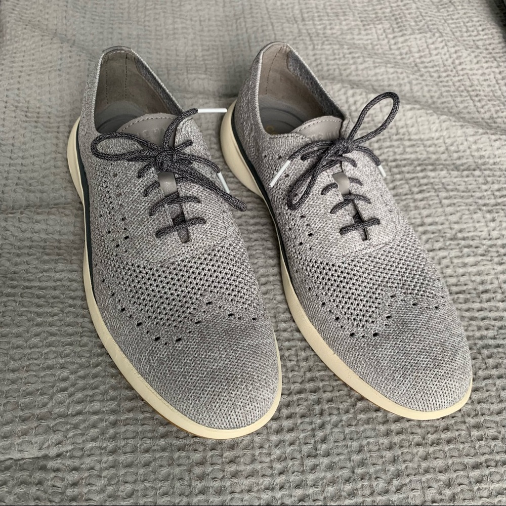 Cole Haan Grand Troy Men's Knit Oxford Sneakers Cool Gray Size 9